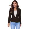 imageHybrid ampamp Company Womens Casual Work Office Elegant Open Front Premium Nylon Blazer JacketJk1135brown