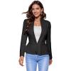 imageHybrid ampamp Company Womens Casual Work Office Elegant Open Front Premium Nylon Blazer JacketJk1135charcoal