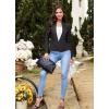 imageHybrid ampamp Company Womens Casual Work Office Elegant Open Front Premium Nylon Blazer JacketJk1135charcoal