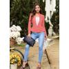 imageHybrid ampamp Company Womens Casual Work Office Elegant Open Front Premium Nylon Blazer JacketJk1135coral
