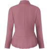 imageHybrid ampamp Company Womens Casual Work Office Elegant Open Front Premium Nylon Blazer JacketJk1135dark Rose