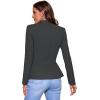 imageHybrid ampamp Company Womens Casual Work Office Elegant Open Front Premium Nylon Blazer JacketJk1135gunmetal