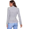 imageHybrid ampamp Company Womens Casual Work Office Elegant Open Front Premium Nylon Blazer JacketJk1135heathergre