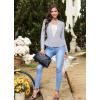 imageHybrid ampamp Company Womens Casual Work Office Elegant Open Front Premium Nylon Blazer JacketJk1135heathergre