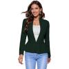 imageHybrid ampamp Company Womens Casual Work Office Elegant Open Front Premium Nylon Blazer JacketJk1135hunter