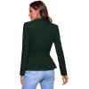 imageHybrid ampamp Company Womens Casual Work Office Elegant Open Front Premium Nylon Blazer JacketJk1135hunter