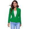 imageHybrid ampamp Company Womens Casual Work Office Elegant Open Front Premium Nylon Blazer JacketJk1135kelly Gree