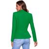 imageHybrid ampamp Company Womens Casual Work Office Elegant Open Front Premium Nylon Blazer JacketJk1135kelly Gree