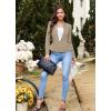imageHybrid ampamp Company Womens Casual Work Office Elegant Open Front Premium Nylon Blazer JacketJk1135khaki