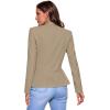 imageHybrid ampamp Company Womens Casual Work Office Elegant Open Front Premium Nylon Blazer JacketJk1135khaki
