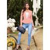 imageHybrid ampamp Company Womens Casual Work Office Elegant Open Front Premium Nylon Blazer JacketJk1135light Cora