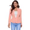 imageHybrid ampamp Company Womens Casual Work Office Elegant Open Front Premium Nylon Blazer JacketJk1135light Cora