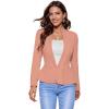 imageHybrid ampamp Company Womens Casual Work Office Elegant Open Front Premium Nylon Blazer JacketJk1135mauve