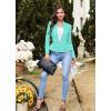 imageHybrid ampamp Company Womens Casual Work Office Elegant Open Front Premium Nylon Blazer JacketJk1135mint
