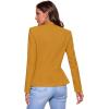imageHybrid ampamp Company Womens Casual Work Office Elegant Open Front Premium Nylon Blazer JacketJk1135mustard