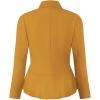 imageHybrid ampamp Company Womens Casual Work Office Elegant Open Front Premium Nylon Blazer JacketJk1135mustard