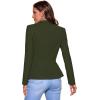 imageHybrid ampamp Company Womens Casual Work Office Elegant Open Front Premium Nylon Blazer JacketJk1135olive