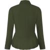 imageHybrid ampamp Company Womens Casual Work Office Elegant Open Front Premium Nylon Blazer JacketJk1135olive