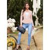 imageHybrid ampamp Company Womens Casual Work Office Elegant Open Front Premium Nylon Blazer JacketJk1135peach