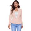 imageHybrid ampamp Company Womens Casual Work Office Elegant Open Front Premium Nylon Blazer JacketJk1135peach