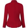 imageHybrid ampamp Company Womens Casual Work Office Elegant Open Front Premium Nylon Blazer JacketJk1135red
