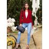 imageHybrid ampamp Company Womens Casual Work Office Elegant Open Front Premium Nylon Blazer JacketJk1135red