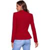 imageHybrid ampamp Company Womens Casual Work Office Elegant Open Front Premium Nylon Blazer JacketJk1135red