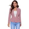 imageHybrid ampamp Company Womens Casual Work Office Elegant Open Front Premium Nylon Blazer JacketJk1135rose