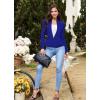 imageHybrid ampamp Company Womens Casual Work Office Elegant Open Front Premium Nylon Blazer JacketJk1135royal
