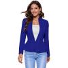 imageHybrid ampamp Company Womens Casual Work Office Elegant Open Front Premium Nylon Blazer JacketJk1135royal