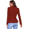 imageHybrid ampamp Company Womens Casual Work Office Elegant Open Front Premium Nylon Blazer JacketJk1135rust