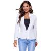 imageHybrid ampamp Company Womens Casual Work Office Elegant Open Front Premium Nylon Blazer JacketJk1135white