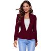 imageHybrid ampamp Company Womens Casual Work Office Elegant Open Front Premium Nylon Blazer JacketJk1135wine