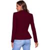 imageHybrid ampamp Company Womens Casual Work Office Elegant Open Front Premium Nylon Blazer JacketJk1135wine