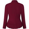 imageHybrid ampamp Company Womens Casual Work Office Elegant Open Front Premium Nylon Blazer JacketJk1135wine