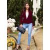 imageHybrid ampamp Company Womens Casual Work Office Elegant Open Front Premium Nylon Blazer JacketJk1135wine