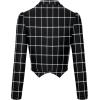 imageHybrid ampamp Company Womens Fashion Military Crop Premium Ultra Stretch GoldSliver Zip Up Dressy Blazer Jacket10571blackwhite