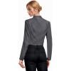 imageHybrid ampamp Company Womens Fashion Military Crop Premium Ultra Stretch GoldSliver Zip Up Dressy Blazer Jacket10573blkivo