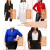 imageHybrid ampamp Company Womens Fashion Military Crop Premium Ultra Stretch GoldSliver Zip Up Dressy Blazer Jacket10573blkivo