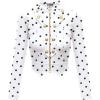 imageHybrid ampamp Company Womens Fashion Military Crop Premium Ultra Stretch GoldSliver Zip Up Dressy Blazer Jacket10575ivoblk