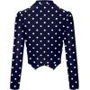 imageHybrid ampamp Company Womens Fashion Military Crop Premium Ultra Stretch GoldSliver Zip Up Dressy Blazer Jacket10575navwhi