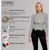 imageHybrid ampamp Company Womens Fashion Military Crop Premium Ultra Stretch GoldSliver Zip Up Dressy Blazer Jacket10623blackIvor