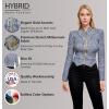 imageHybrid ampamp Company Womens Fashion Military Crop Premium Ultra Stretch GoldSliver Zip Up Dressy Blazer Jacket10768navyWhite