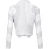 imageHybrid ampamp Company Womens Fashion Military Crop Premium Ultra Stretch GoldSliver Zip Up Dressy Blazer Jacket10909whiteblack