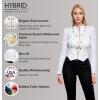 imageHybrid ampamp Company Womens Fashion Military Crop Premium Ultra Stretch GoldSliver Zip Up Dressy Blazer Jacket10909whiteblack