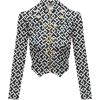imageHybrid ampamp Company Womens Fashion Military Crop Premium Ultra Stretch GoldSliver Zip Up Dressy Blazer Jacket11084blackIvor