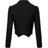 imageHybrid ampamp Company Womens Fashion Military Crop Premium Ultra Stretch GoldSliver Zip Up Dressy Blazer JacketBlack