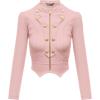 imageHybrid ampamp Company Womens Fashion Military Crop Premium Ultra Stretch GoldSliver Zip Up Dressy Blazer JacketBlush