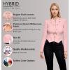 imageHybrid ampamp Company Womens Fashion Military Crop Premium Ultra Stretch GoldSliver Zip Up Dressy Blazer JacketBlush