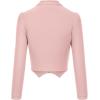 imageHybrid ampamp Company Womens Fashion Military Crop Premium Ultra Stretch GoldSliver Zip Up Dressy Blazer JacketBlush